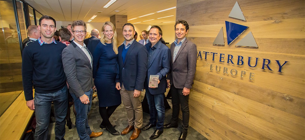 Henk Deist, CEO Atterbury Europe, and his Atterbury-team in Leiden